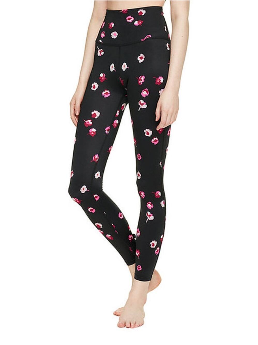 Kate Spade x Beyond Yoga Falling Florals High Waist Leggings XS BLack